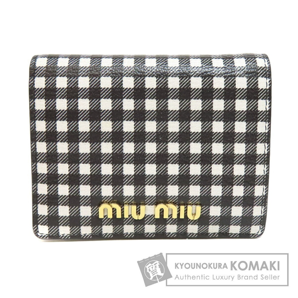 Miu Miu Check Bifold Wallet